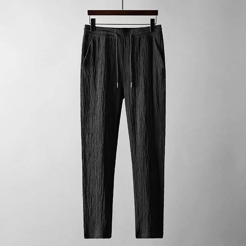 Leisure Suit Summer Loose Short Sleeve Top And Drawstring Trousers Fashion Mens Clothing view 2