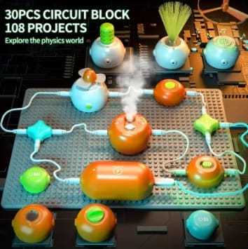 Science Experiment Electronic Bricks Circuit Assembling Children's Toys Suit view 3