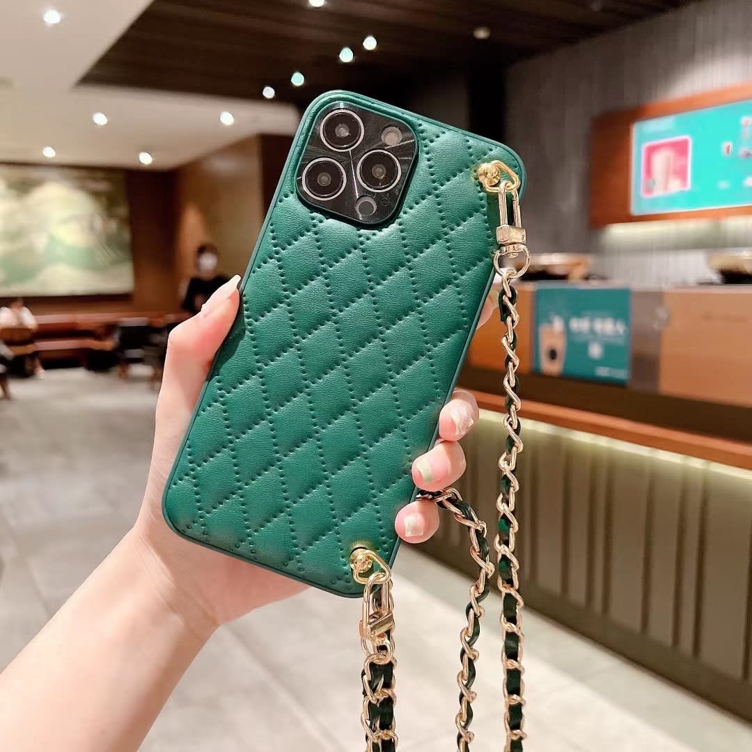 Phone Case Diamond Plaid Crossbody Protective Sleeve view 5