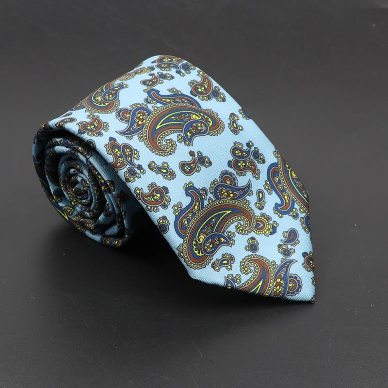 Super Soft Bohemian Silk Ties Men's Fashion 75mm Necktie view 55