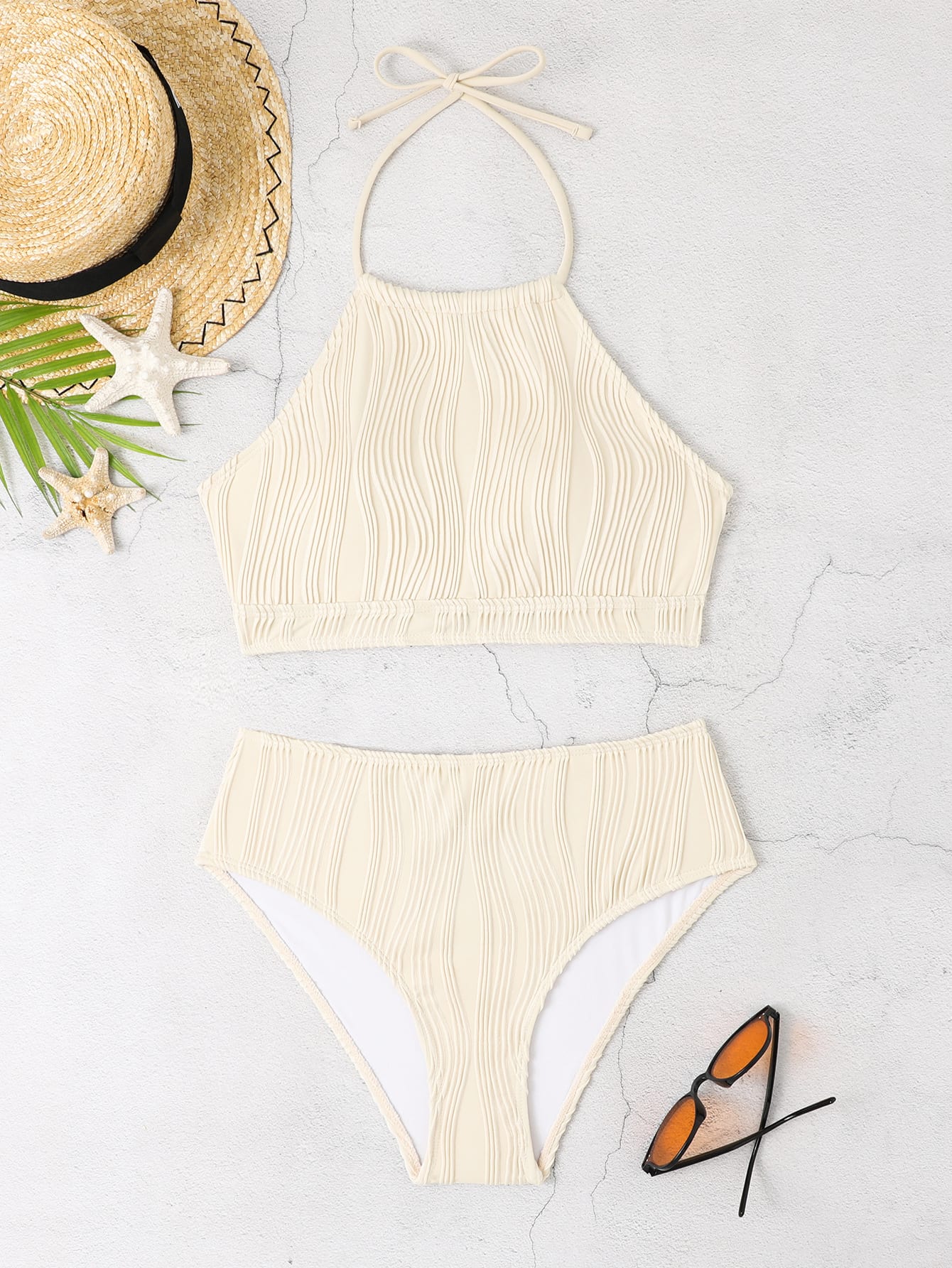 Fashion High Waist Apron Conservative Swimwear view 18