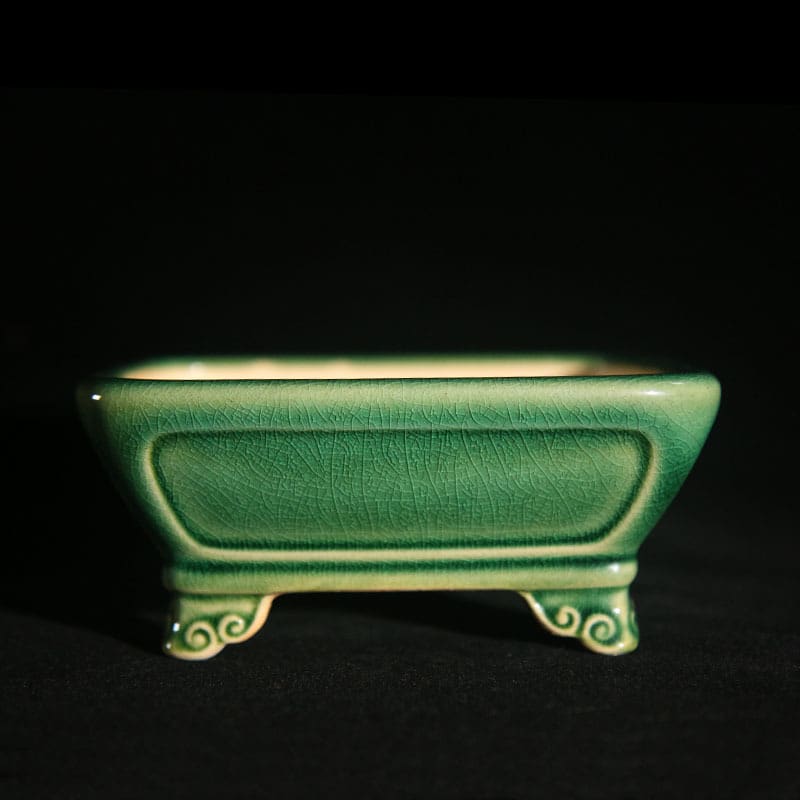 Purple Sand Flower Pot Ceramic Bonsai Pot Kui Noodles Small Manger Rectangular view 8