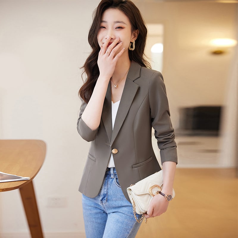 Temperament Office Wear Sense Fashion Slim-fitting Suit Top view 8