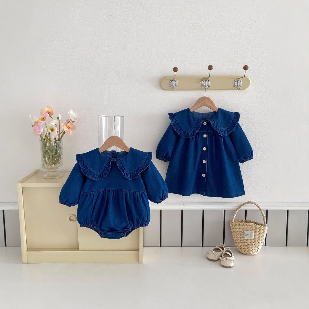 Baby Rompers Jumpsuit Lapel Two-piece Set view 4