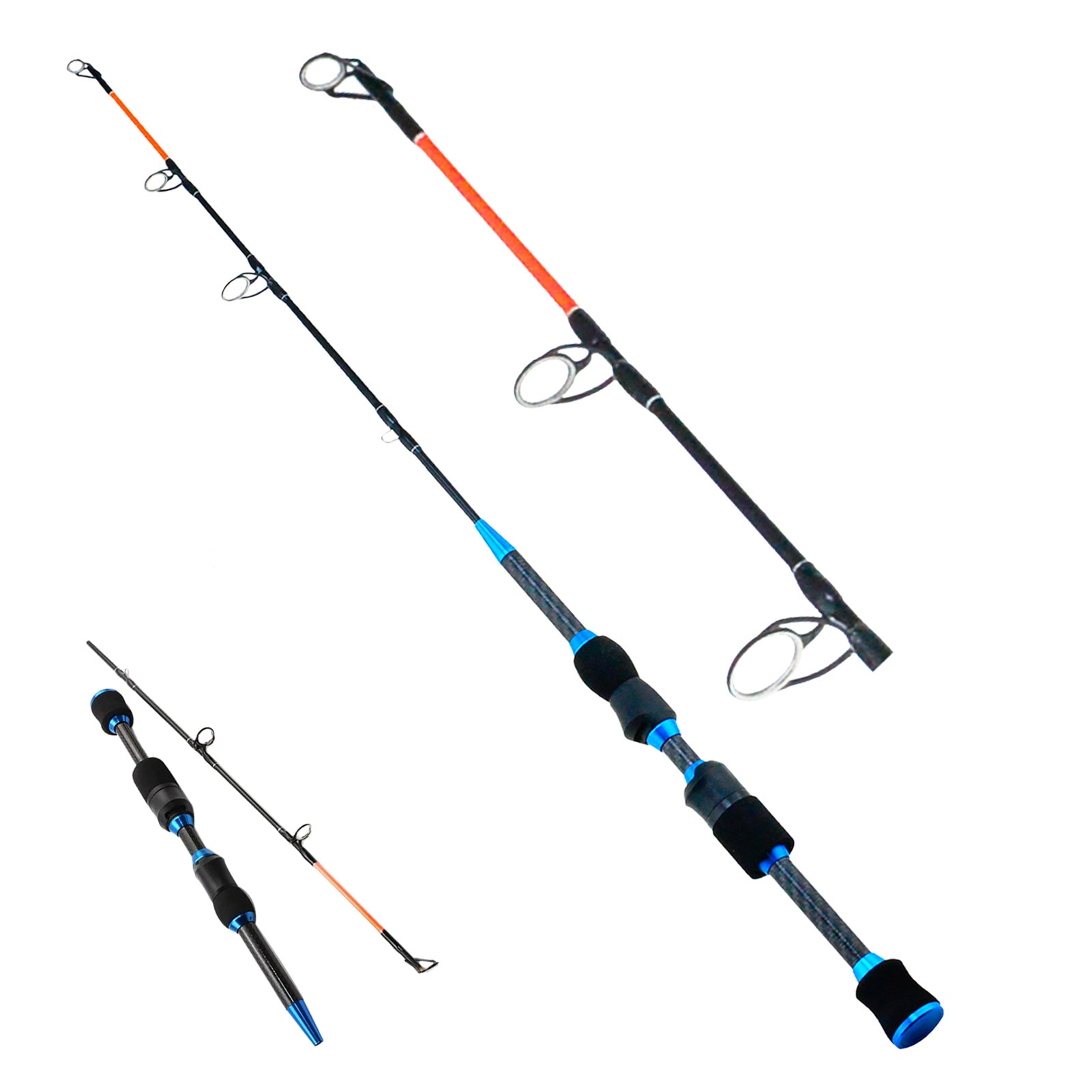 Two-section Plug-in Winter Carbon Fishing Rod Small Lure Portable Boat Fishing Winter Fishing view 4