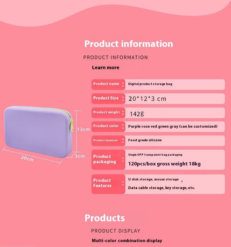 Makeup Brush Wash Bag Good-looking Digital Aunt Towel Storage Bag view 9