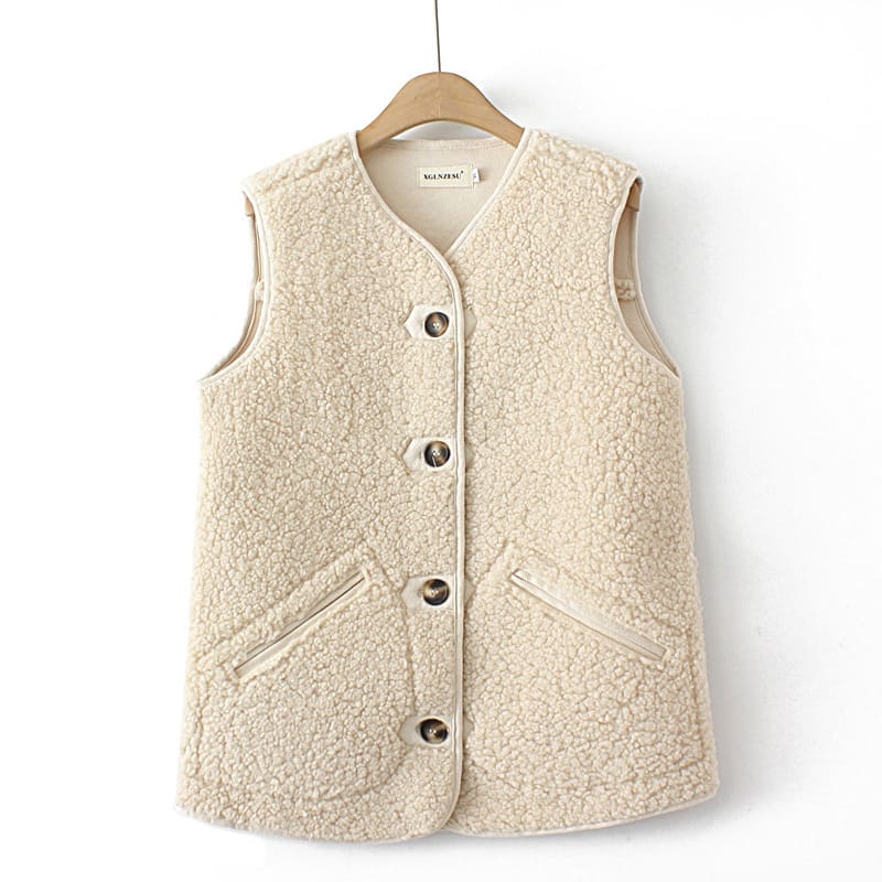 Lambswool Vest Plus Size Women's Clothing Composite Suede Nap view 5