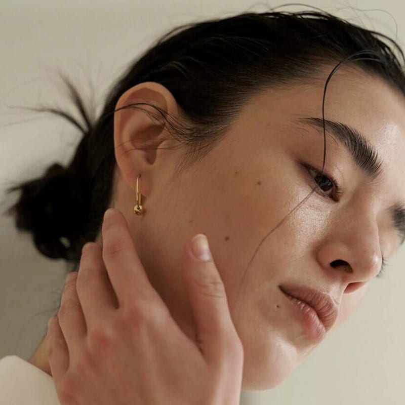 Minimalism Ear Hook Niche Glossy Ball view 1