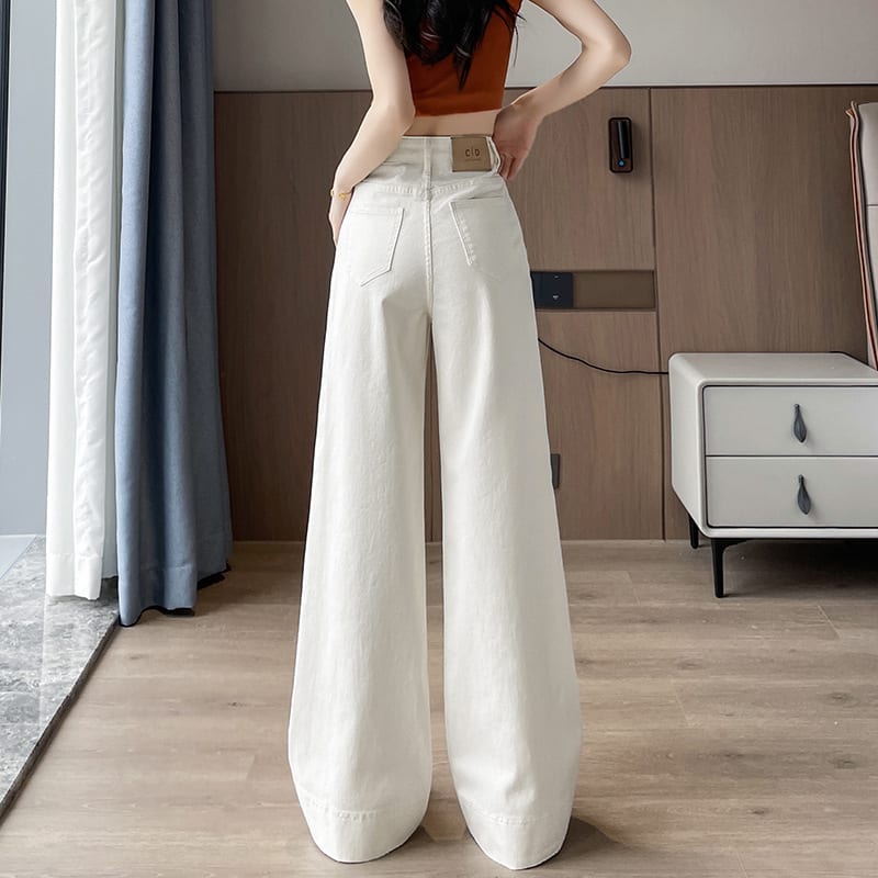 New High Waist Wide Leg Jeans Women Loose Casual view 9