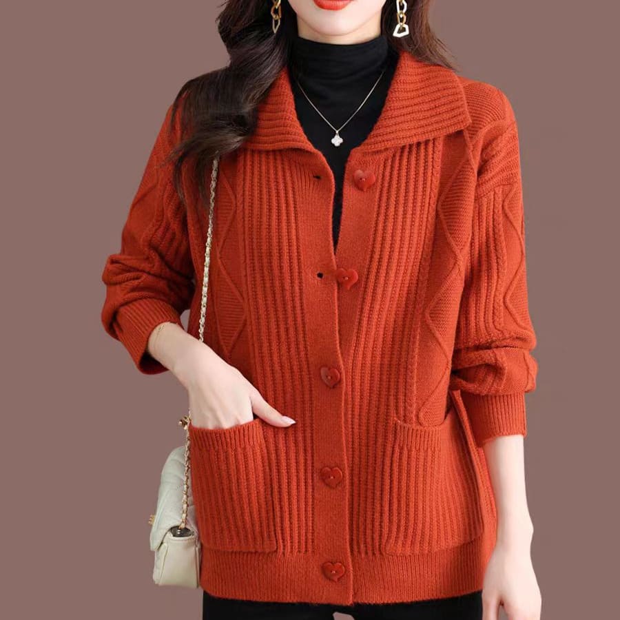 Outerwear Loose Casual Stretch Long Sleeve Sweater view 2