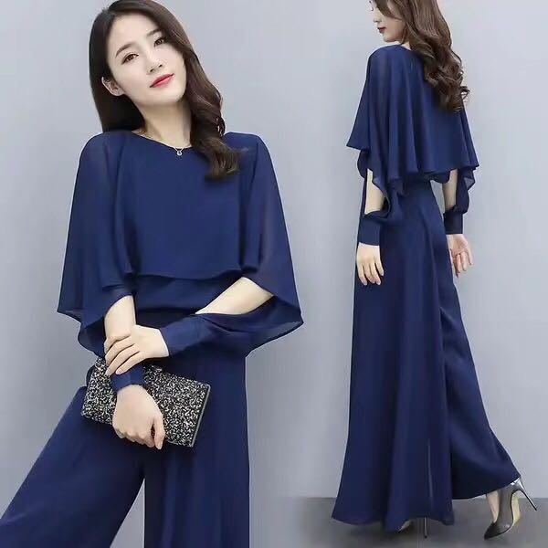 Casual Fashionable Wide Leg Pants Suit Women view 3