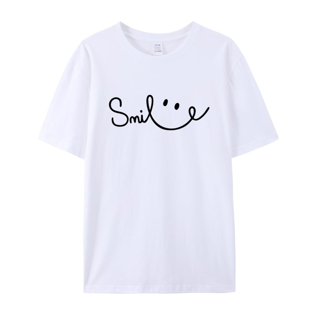 Women's Smiling Printed Cotton Short Sleeve view 6
