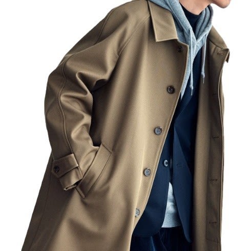 Wool Profile Trench Coat Raglan Sleeve view 2