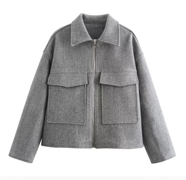 Women's Retro Fashion Polo Collar Coat view 4