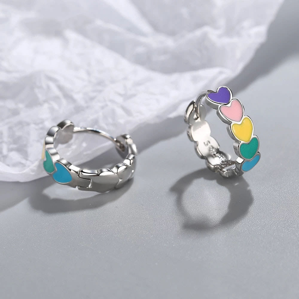 Epoxy Rainbow Love Ear Clip Compact view 6