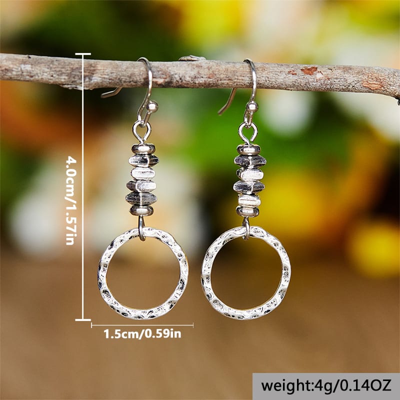 Retro Circle Pendant Earrings Bohemian view 4