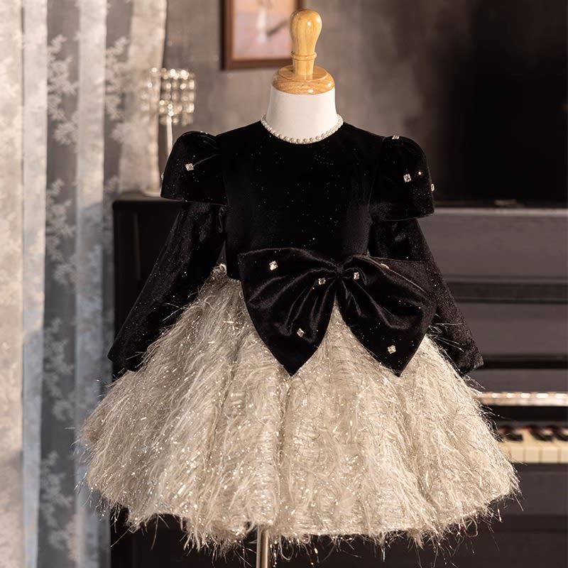 Girls' Dress Light Luxury Minority Autumn Long Sleeve view 1