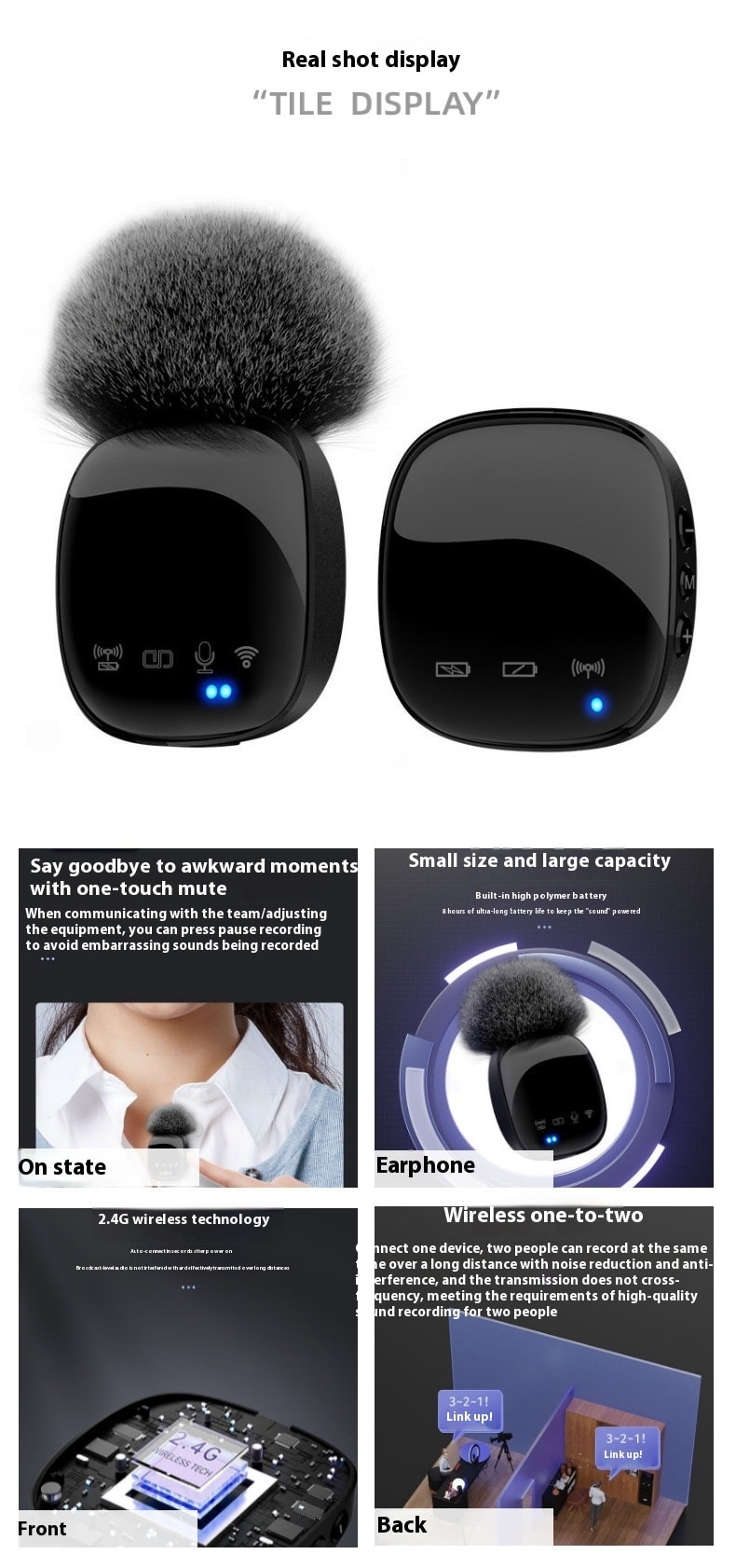 Wireless Microphone Bluetooth Accompaniment Comes With Reverb view 9