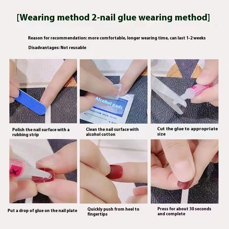 Handmade Wearing Nail Summer Sweet Bean Nail Enhancement view 3