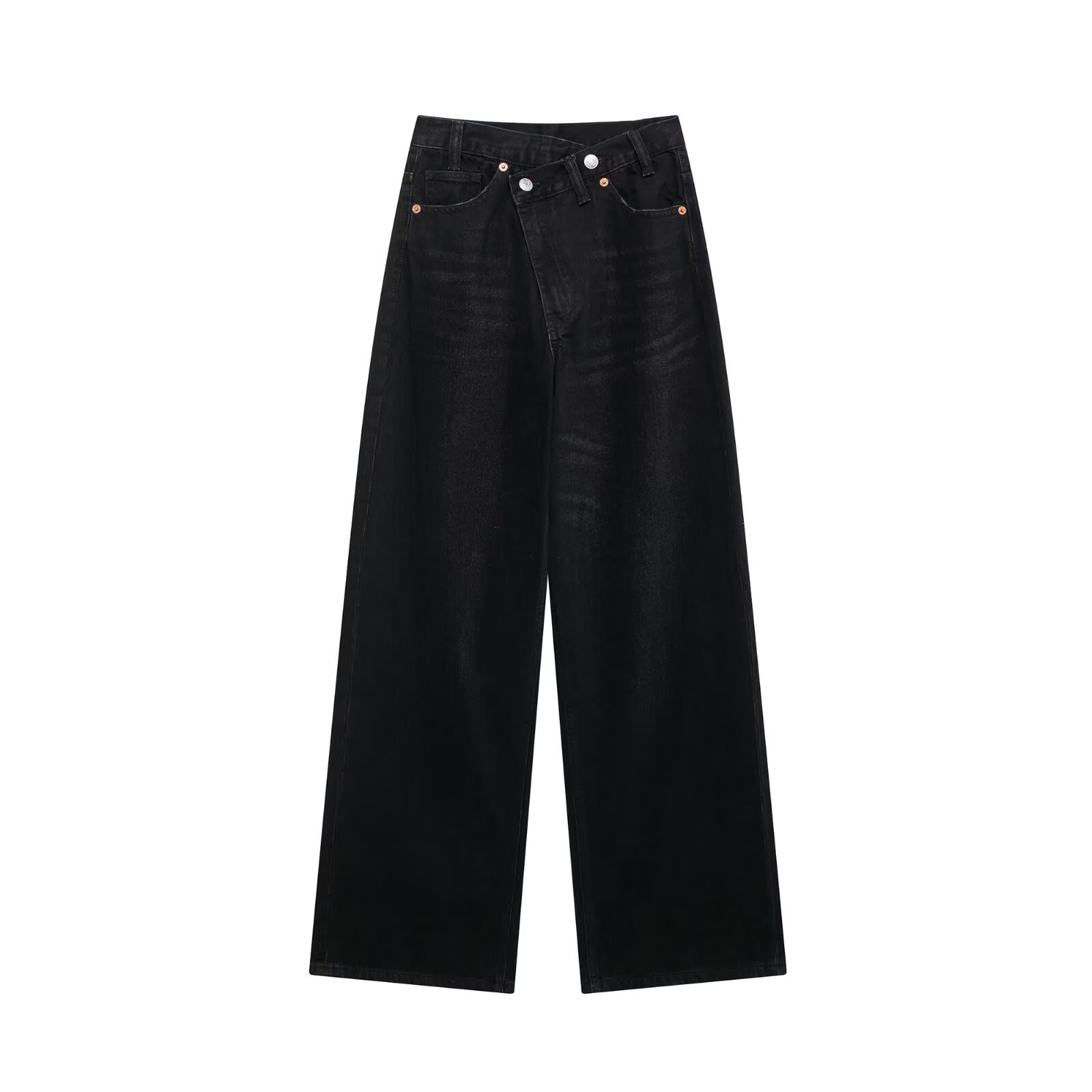 Autumn New Hair Fashion Personality Double Breasted Wide Leg Pants view 2