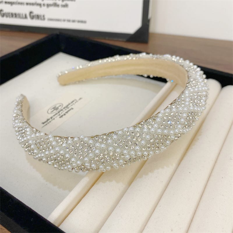 Heavy Industry Light Luxury New High-grade High-definition Pearl Headband view 4