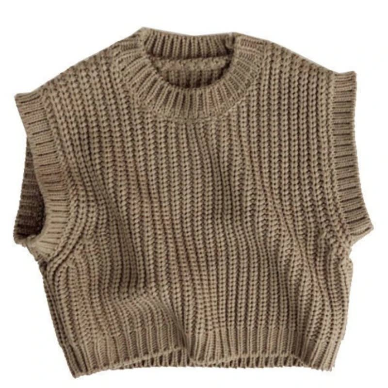 Children's Thick Stripe Thickened Wool Vest Pullover Sweater For Boys And Girls view 3