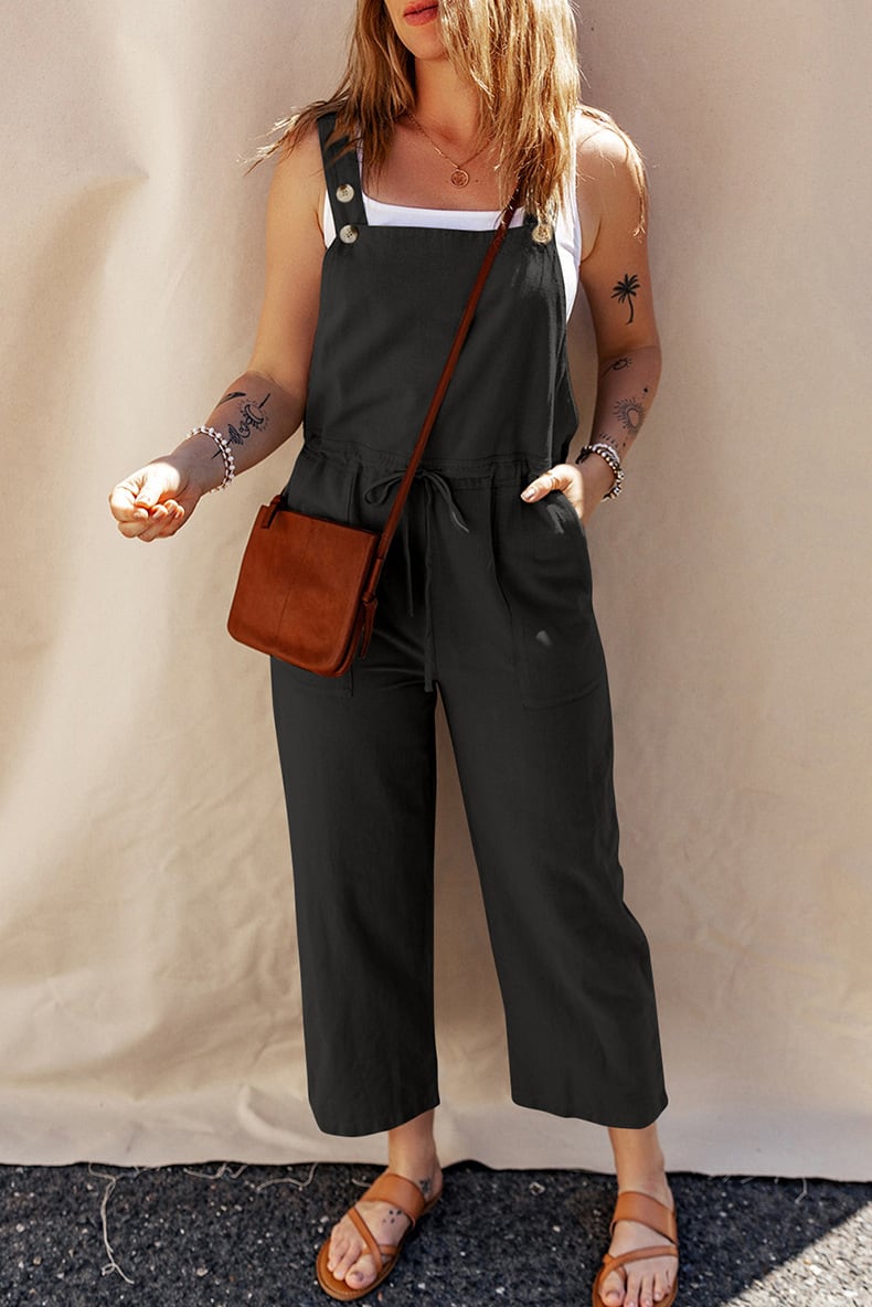 Solid Color Camisole Jumpsuit Loose Sleeveless view 12