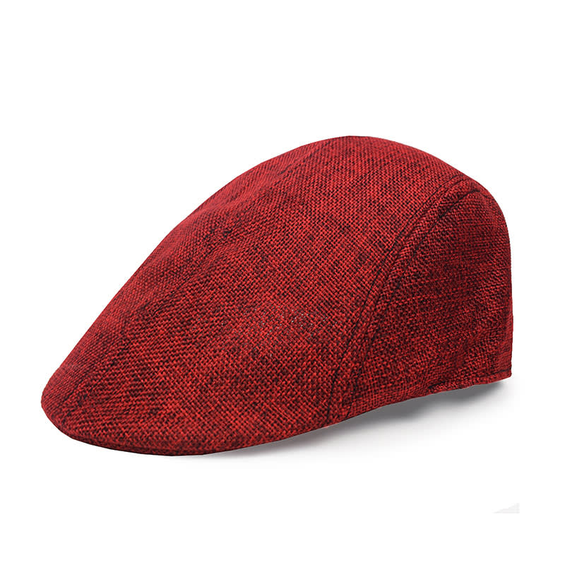 Cotton And Linen Beret Men's Retro Peaked Cap view 10