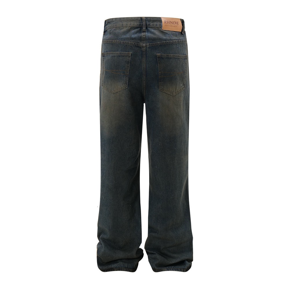 Make Old Ripped Dirty Denim Trousers For Men view 16
