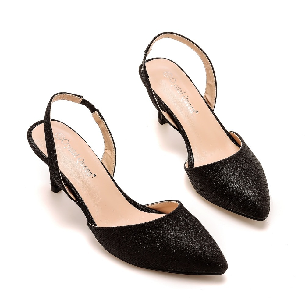 6cm Low-cut Pointed-toe Color-changing Cloth Plus Size Sandals view 15