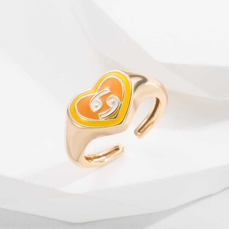 Trendy Copper Plating 18K Gold Dripping Ring Fashion view 5