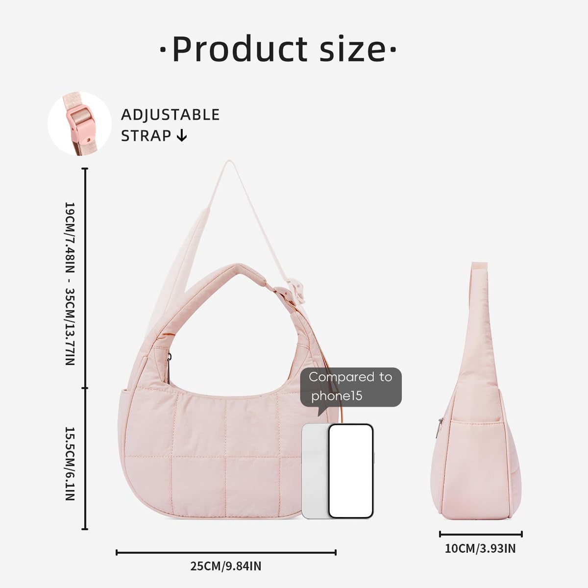 Nylon Large Capacity Female Underarm Bag view 12