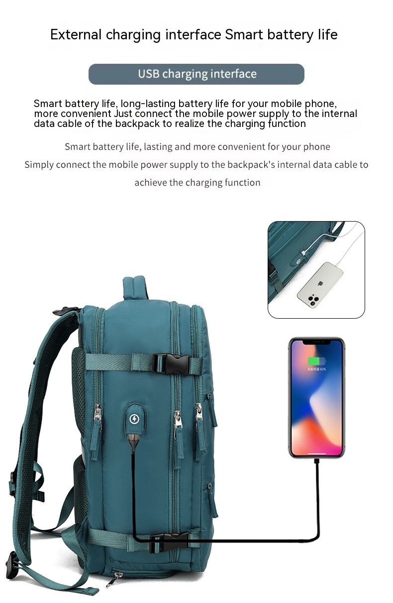Large Capacity Nylon Travel Waterproof Outdoor Dry Wet Separation Backpack Lightweight Multi-function Bag view 18