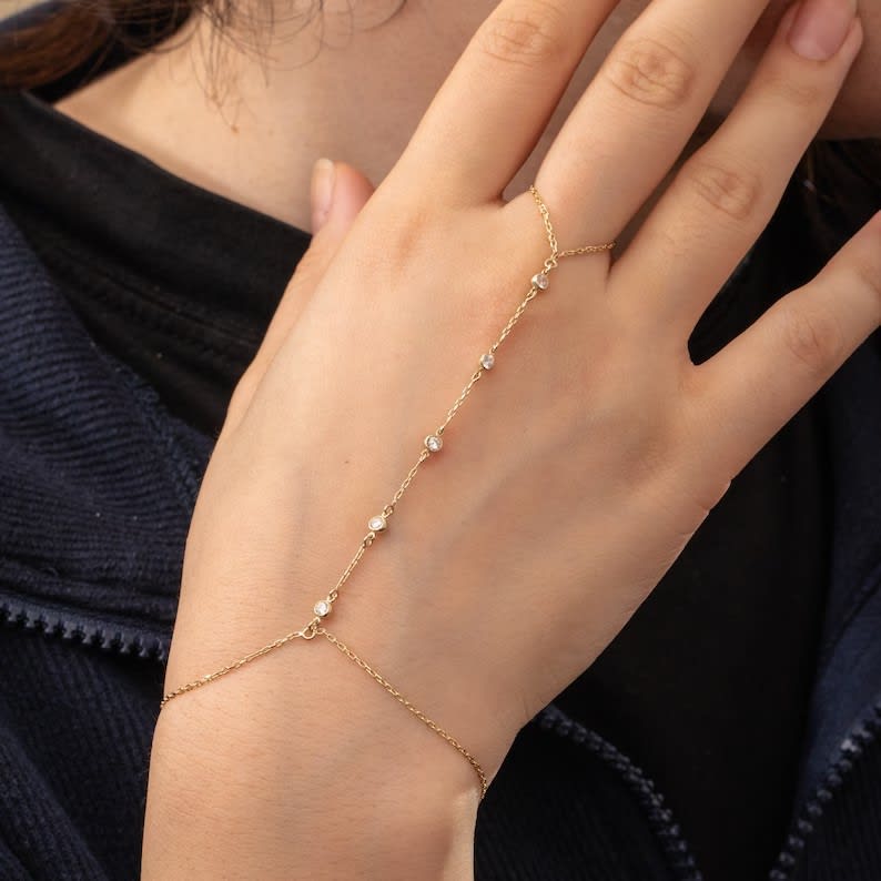 Trendy Simple Exquisite 18K Gold Stainless Steel Bracelet view 5