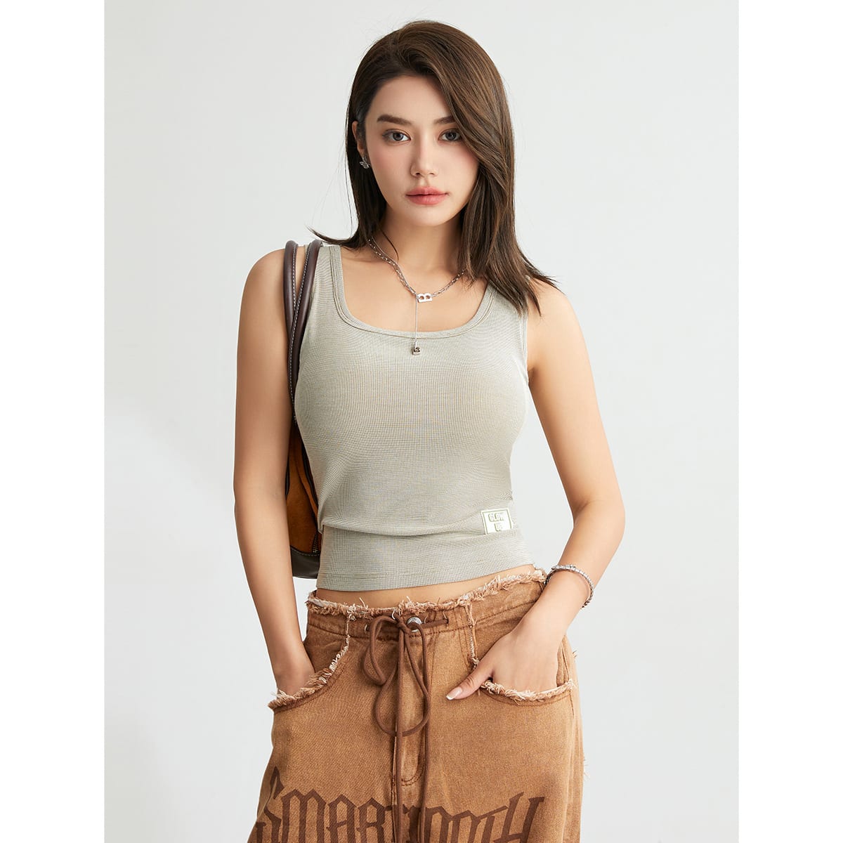 Women's Korean-style Square Collar Camisole Seamless Inner And Outer Wear view 9