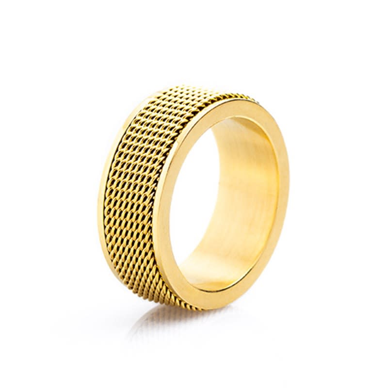 8MM Men's Titanium Steel Outdoor Decompression Rotating Ring view 3
