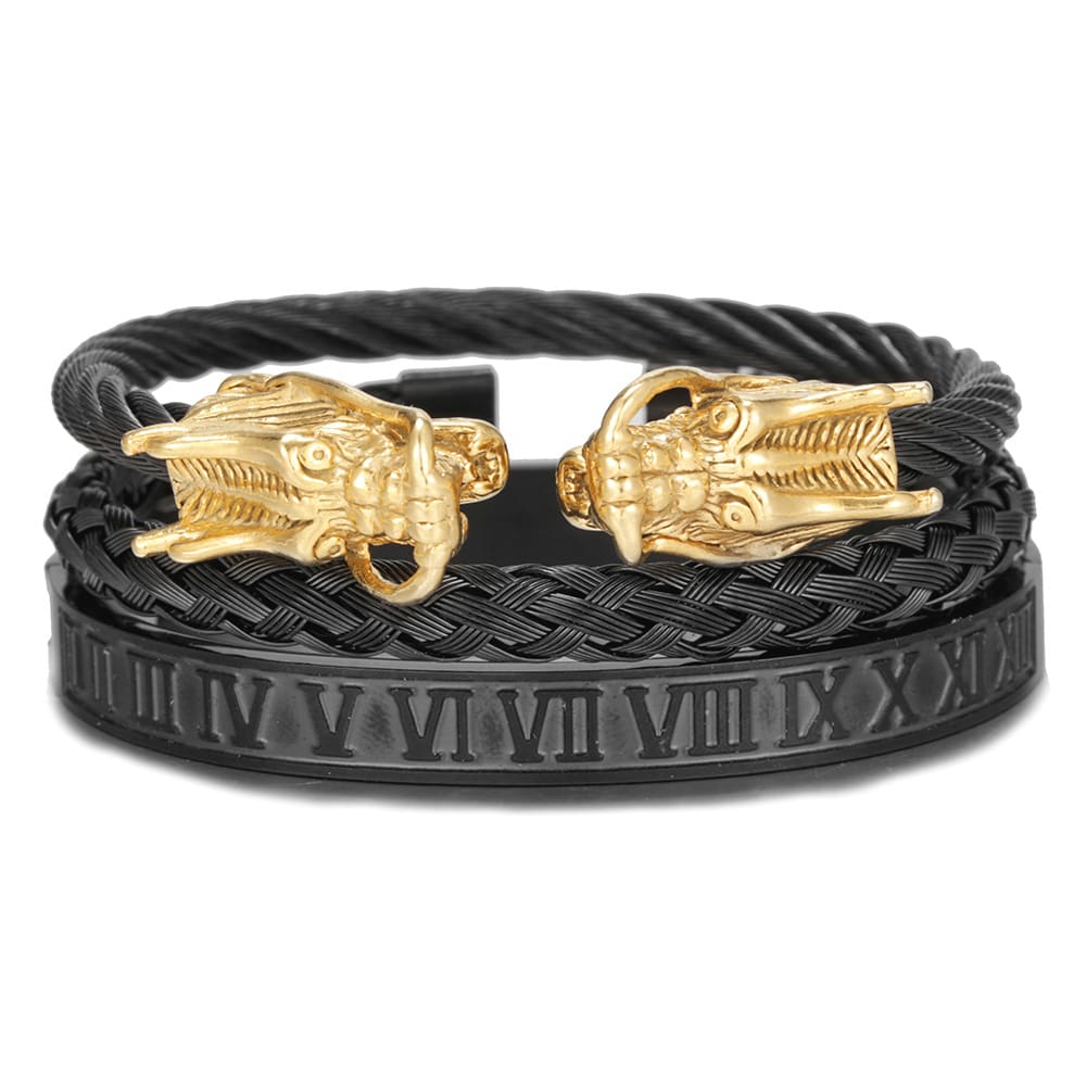 Titanium Steel Bracelet Suit Punk Creative Personality Roman view 27
