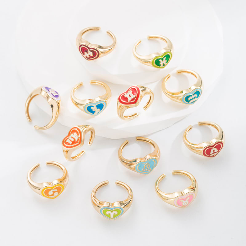 Trendy Copper Plating 18K Gold Dripping Ring Fashion view 3