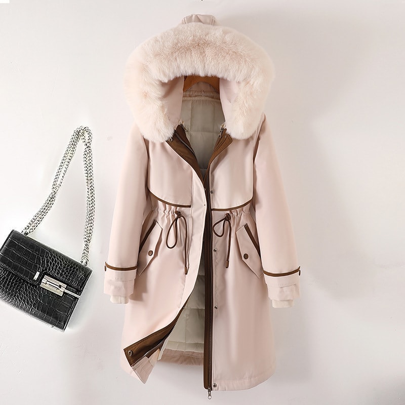 Women's Cotton-padded Coat With Removable Lining Hooded Down view 11