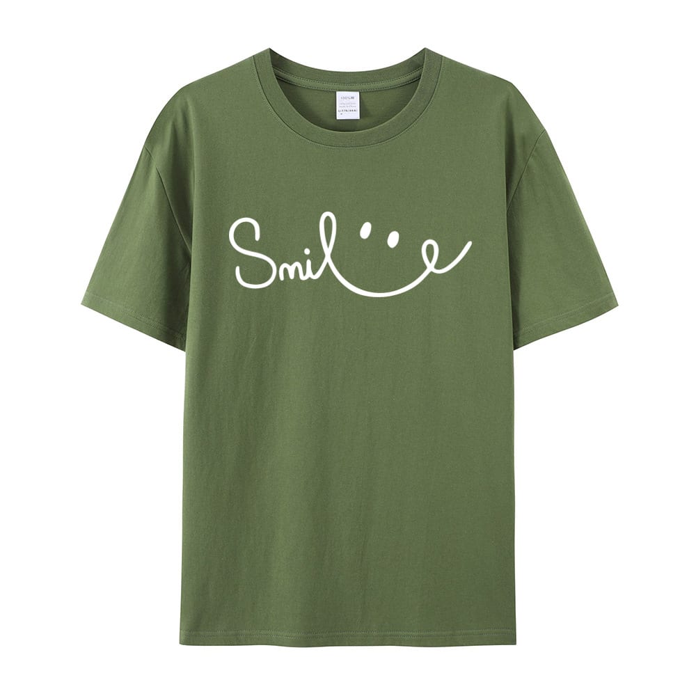 Women's Smiling Printed Cotton Short Sleeve view 9