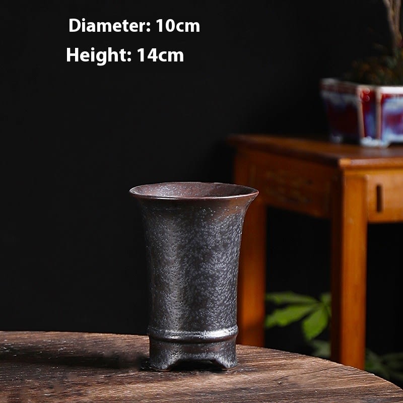 Ceramic High Round Floating Branch Landscape Simple Flower Pot view 3