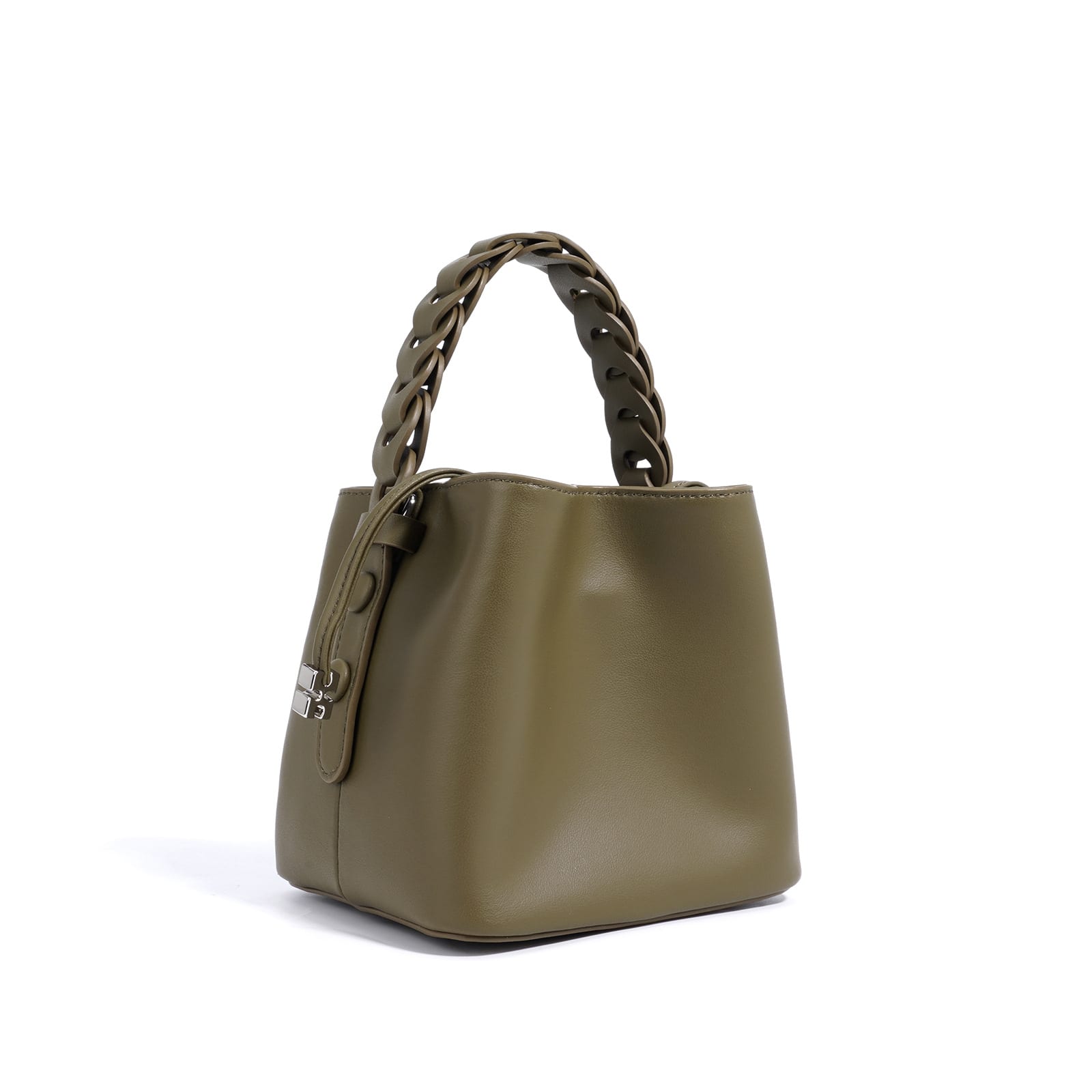 Hand-woven Fashion Mini Cross Body Bucket Bag view 3