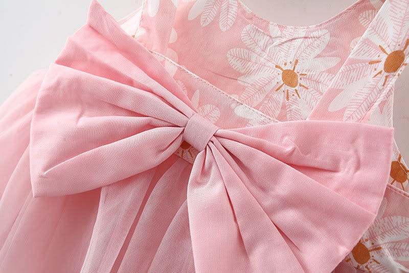 Girls' Summer New Floral Mesh Slip Dress view 5