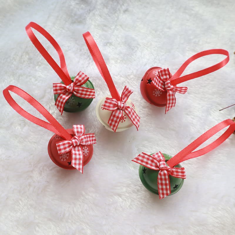 4cm Color Paint Christmas Bell Craft Bow Snowflake view 2