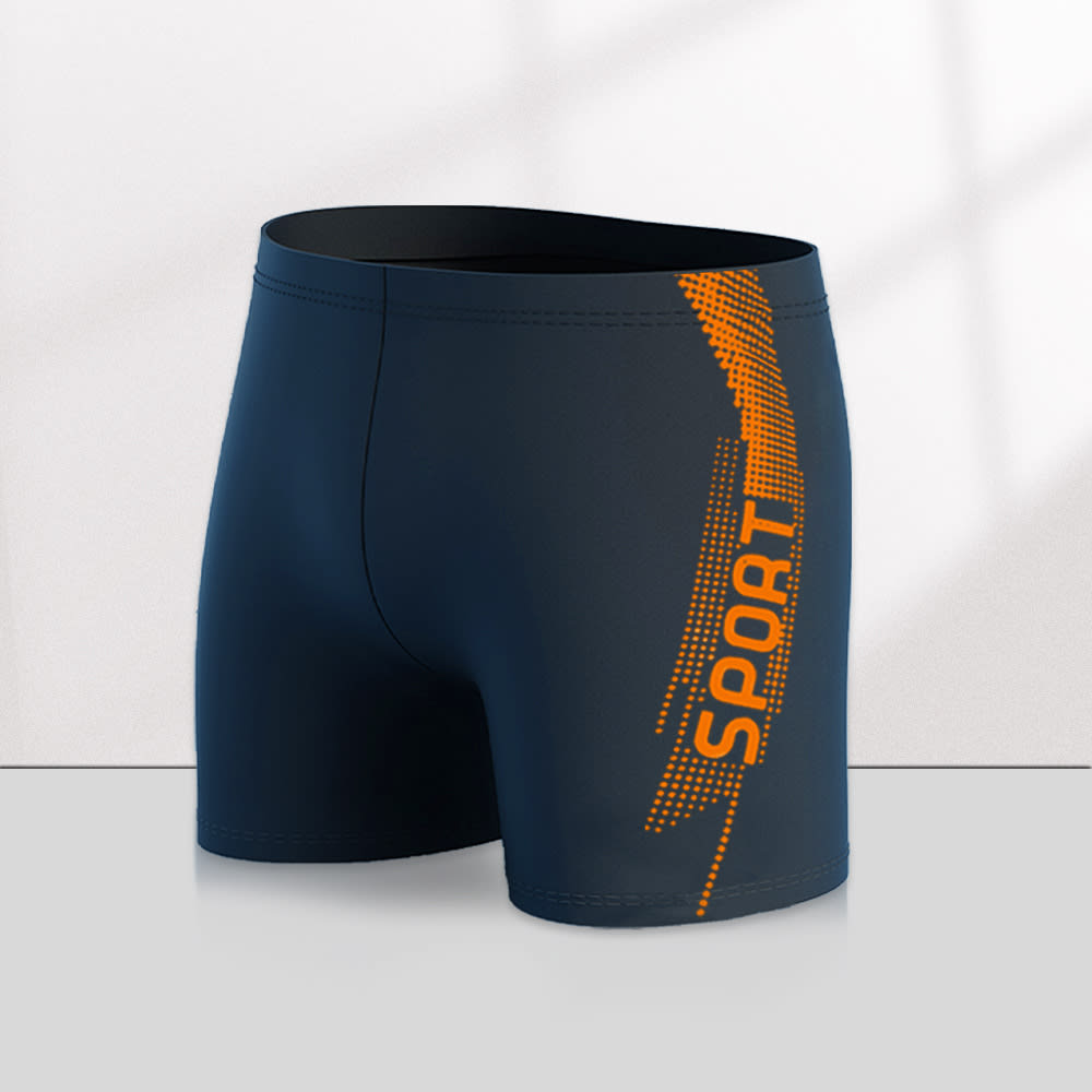 Men's Quick-drying Professional Sports Fitness High Waist Swimming Trunks view 3