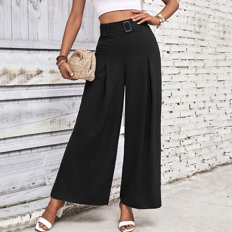 Foreign Trade High Waist Wide Leg Casual Trousers view 2