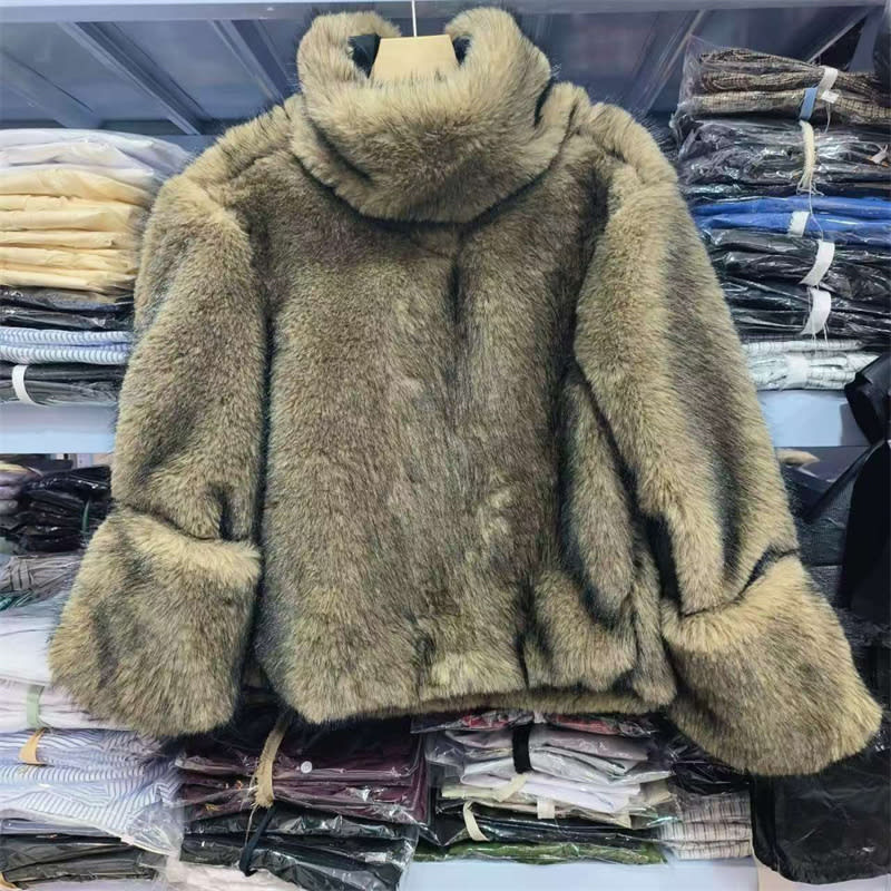 Women's Artificial Fur Fashion Personality Coat
