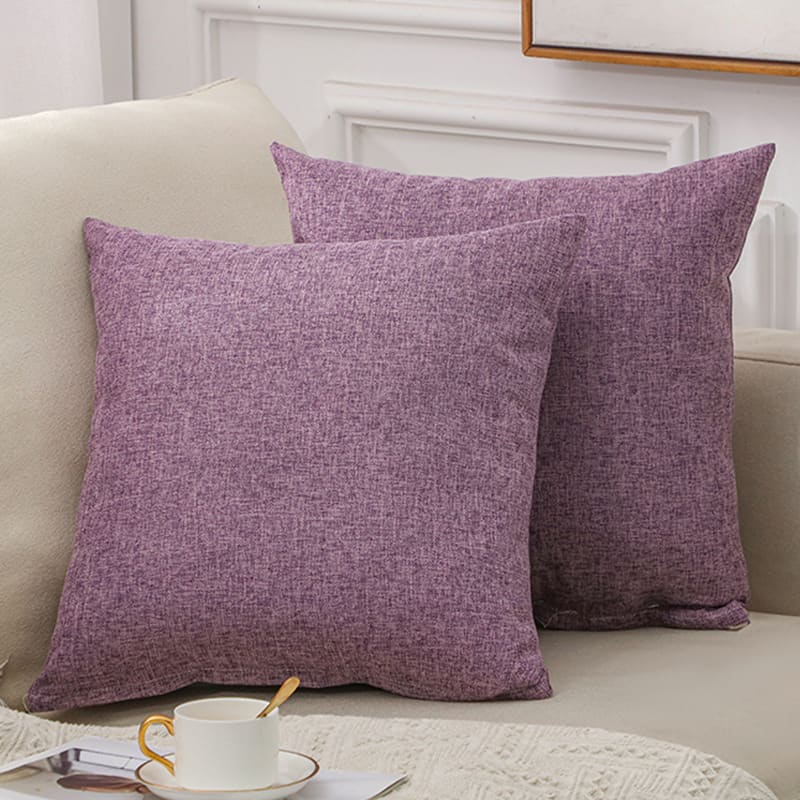 Solid Color Linen Sofa Cotton And Linen Pillow view 6