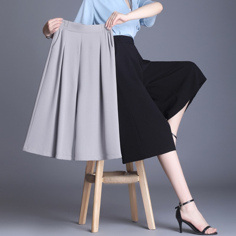 Women's Chiffon High Waist Wide Leg Pants Thin Loose Slimming view 3