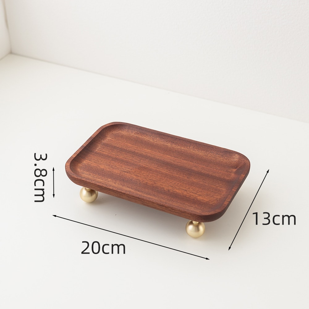 Solid Wood Ebony Jewelry Goblet Tray Beads